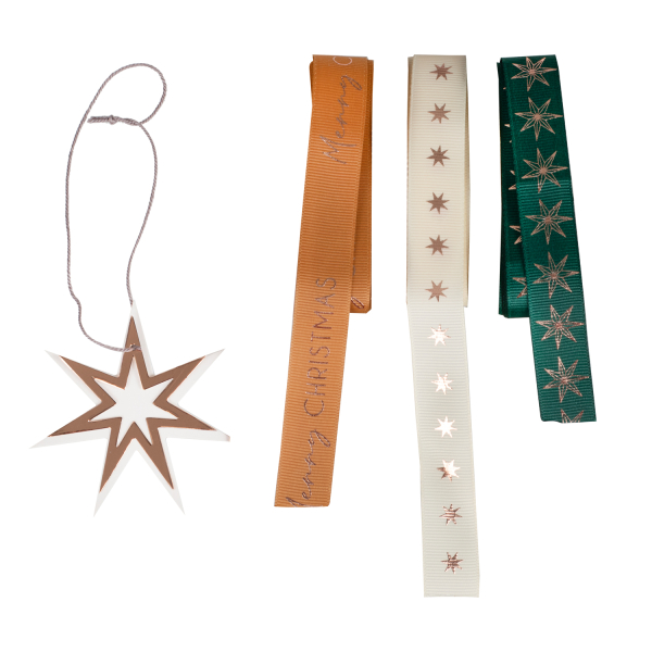 Conjunto de papel de embrulho Estrela - Natal