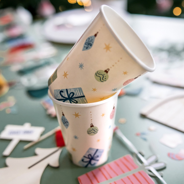 8 Copos 250ml Winter Woodland Natal