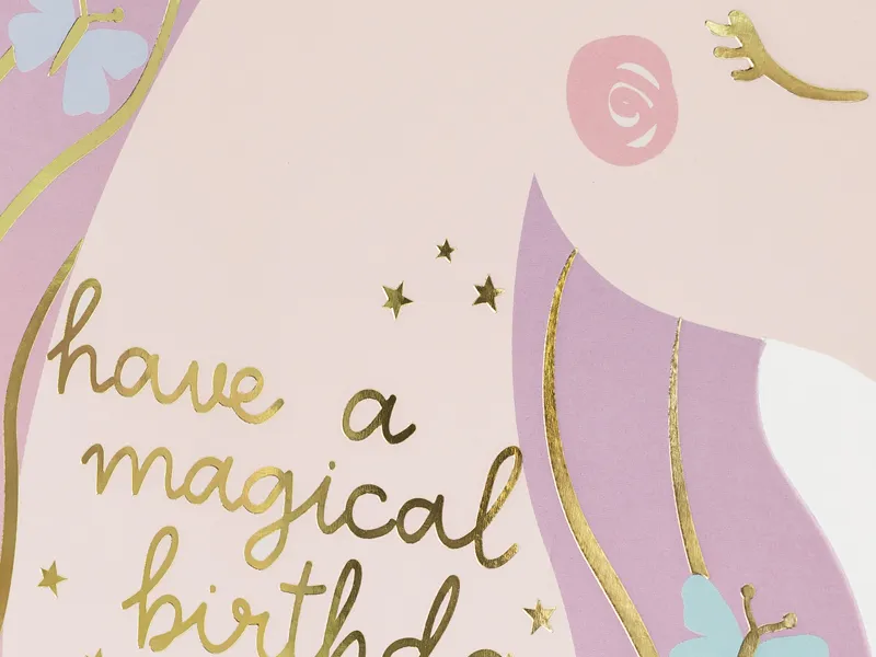 Postal 'have a magical birthday' Unicórnios