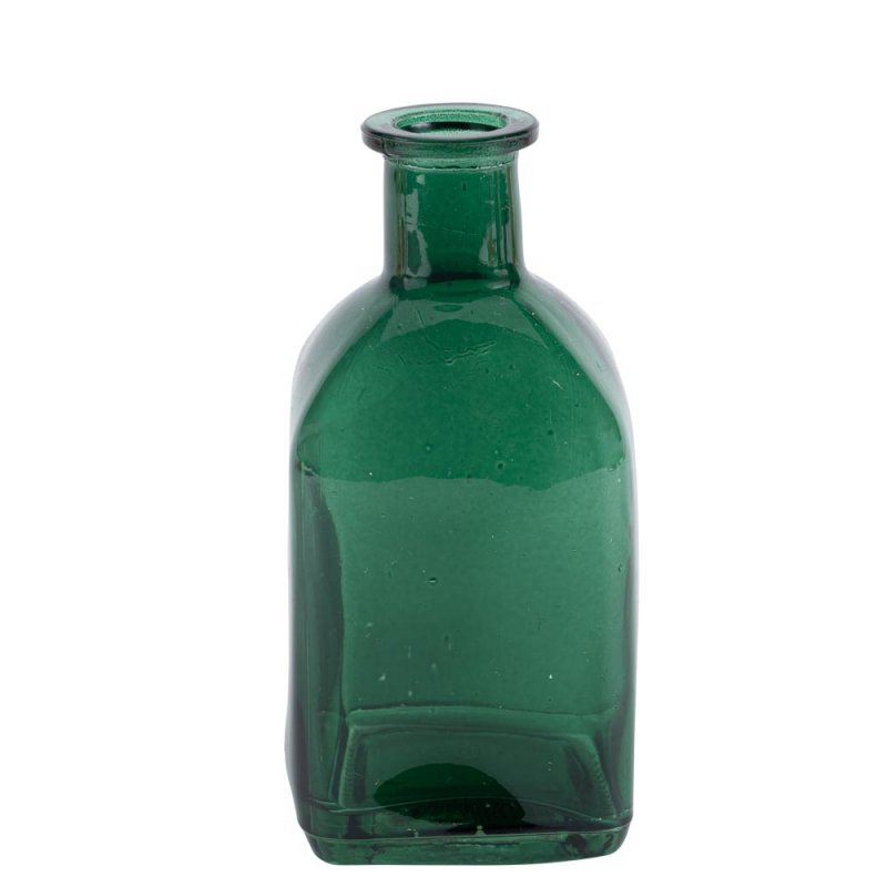 Vaso Junho Inglês Verde Vidro 6,5x6,5x13,5cm - 290ml