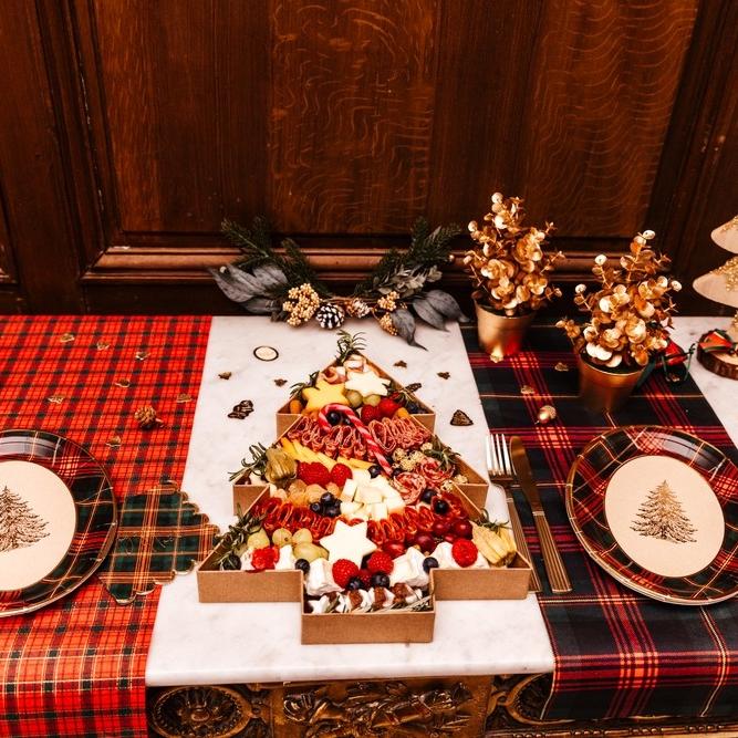 Corredor de Mesa Tartan Escocês 28cmx3m