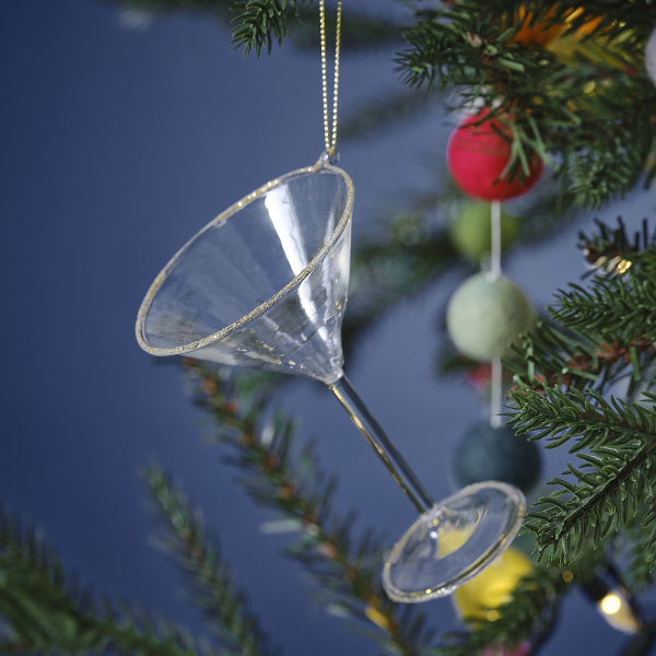Pendente Decorativo Copo de Martini Natal