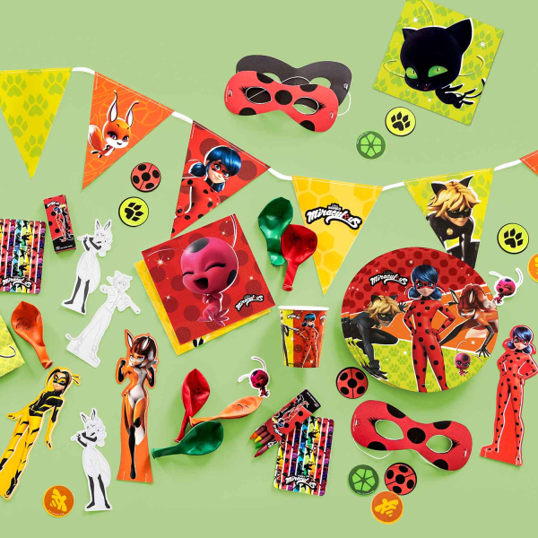 8 Pratos 23cm LadyBug Miraculous
