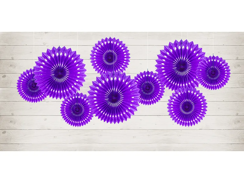 3 Rosetas 20-30cm Roxo