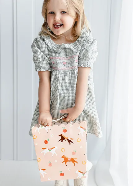 Saco para Presente 23x22x8.5cm Cavalos