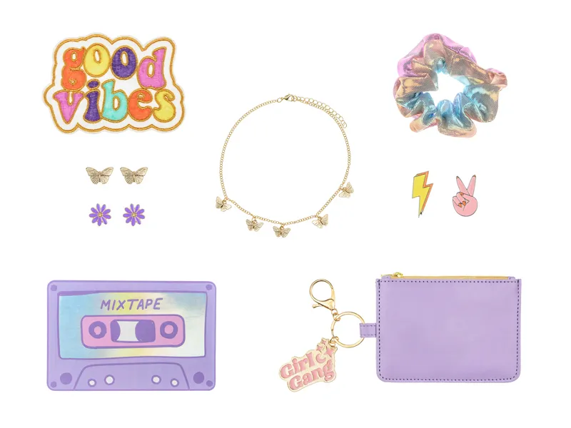 Caixa com 9 Brindes Girl Gang Goodie Box 19x15x4cm