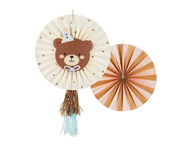 2 Rosetas Decorativas 30-35cm Teddy Bear