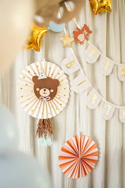 2 Rosetas Decorativas 30-35cm Teddy Bear