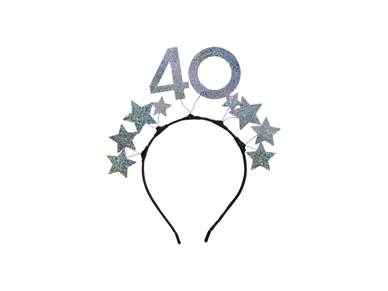 Bandolete Prateada com estrelas 40º Aniversário