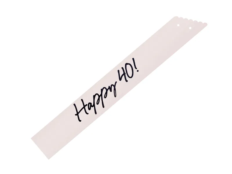 Faixa de Corpo 76cm 'Happy 40' Creme