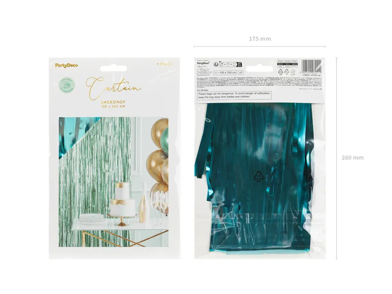 Cortina 100x200cm Verde Garrafa