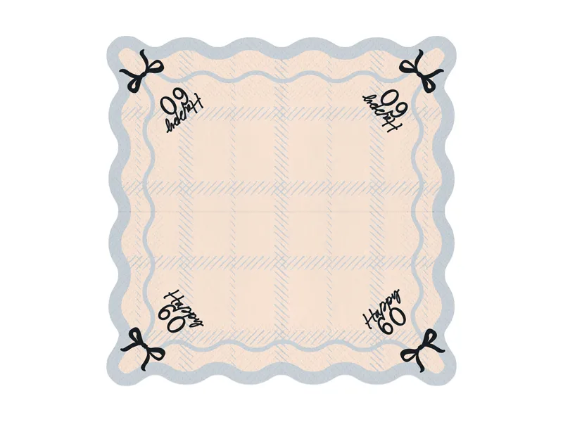 12 Guardanapos 33cm Happy 60