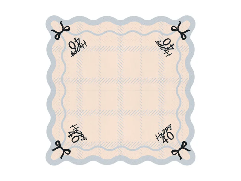 12 Guardanapos 33cm Happy 40