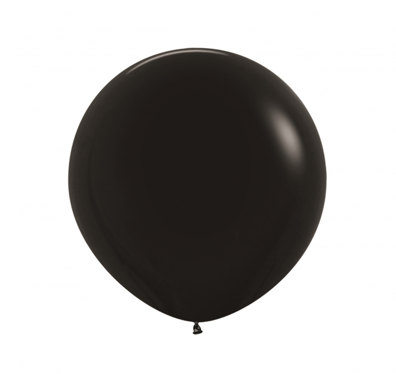 10 Balões latex R24 (60cm) - Black - 080