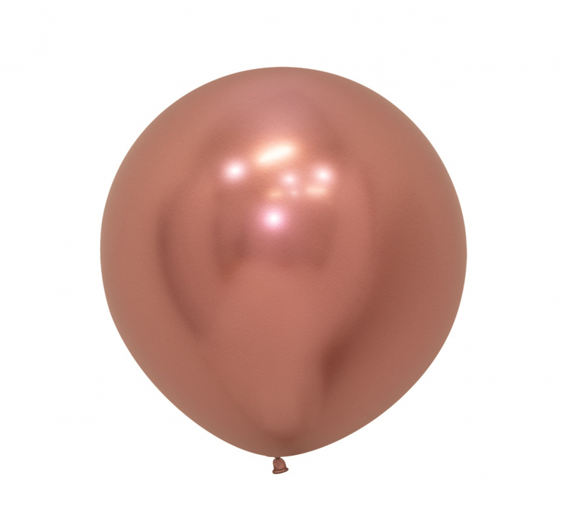 10 Balões latex R24 (60cm) - Reflex Rose Gold - 968