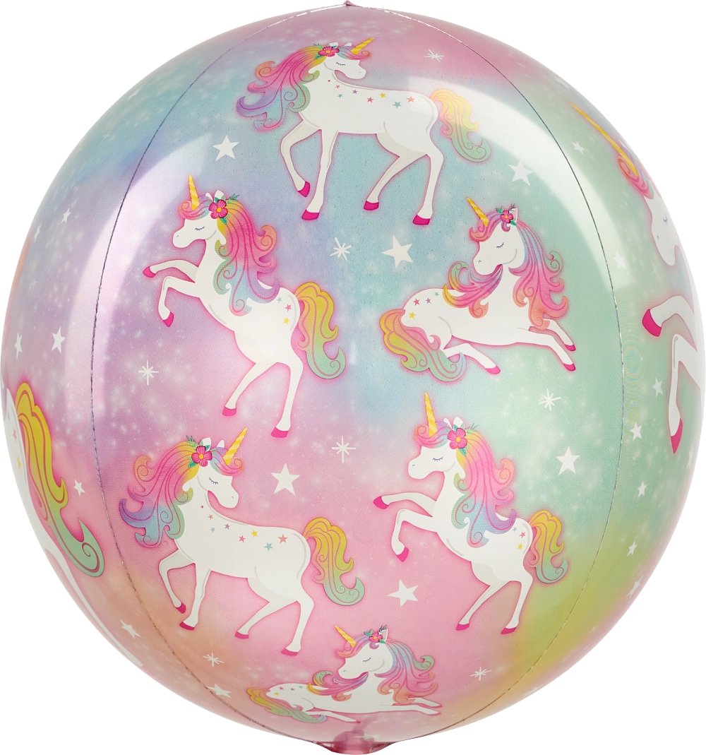 Balão Foil Orbz 38x40cm Unicórnio