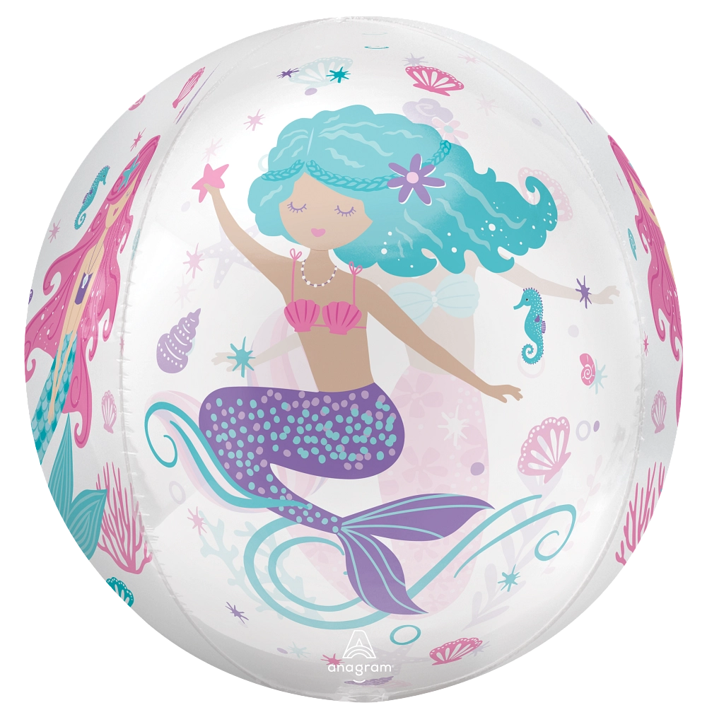 Balão Foil Orbz 38x40cm Sereia