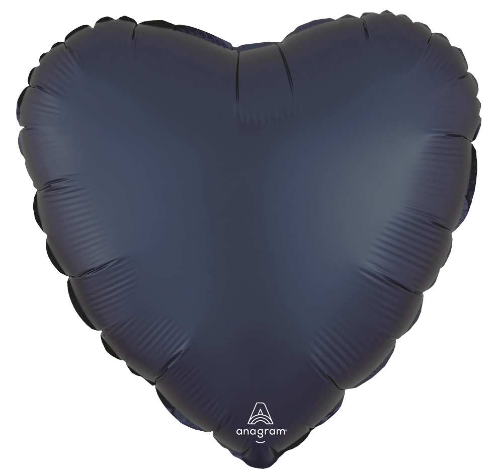 Balão Foil 43cm Coração Satin Luxe™ Azul Escuro