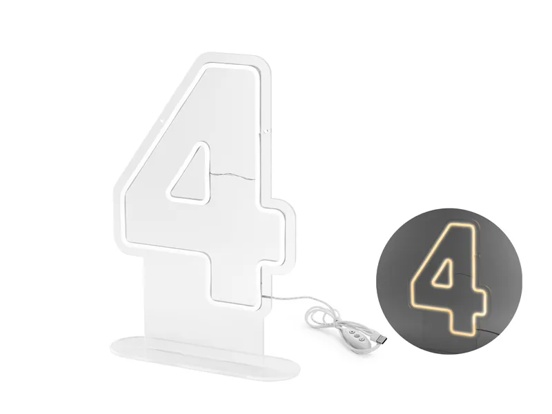 Número 4 em LED Neon 50cm