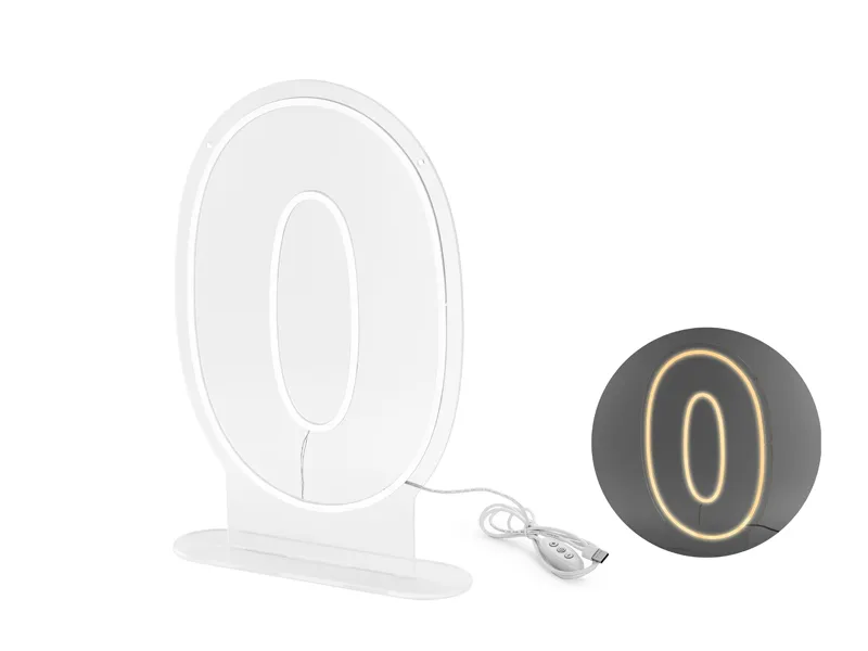 Número 0 em LED Neon 50cm