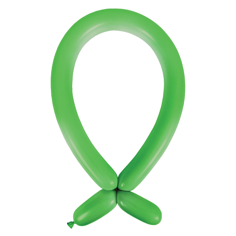 100 Balões latex Modelar 260 Standard Festive Green