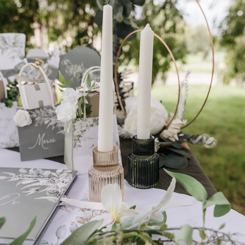 Suportes de Vela 5,5x8,5cm Marfim