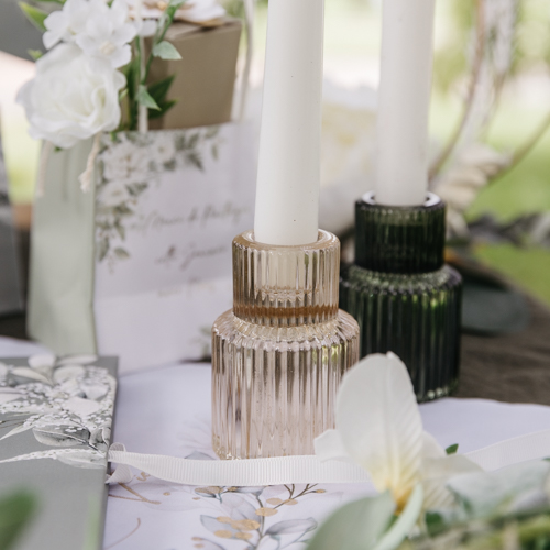 Suportes de Vela 5,5x8,5cm Marfim