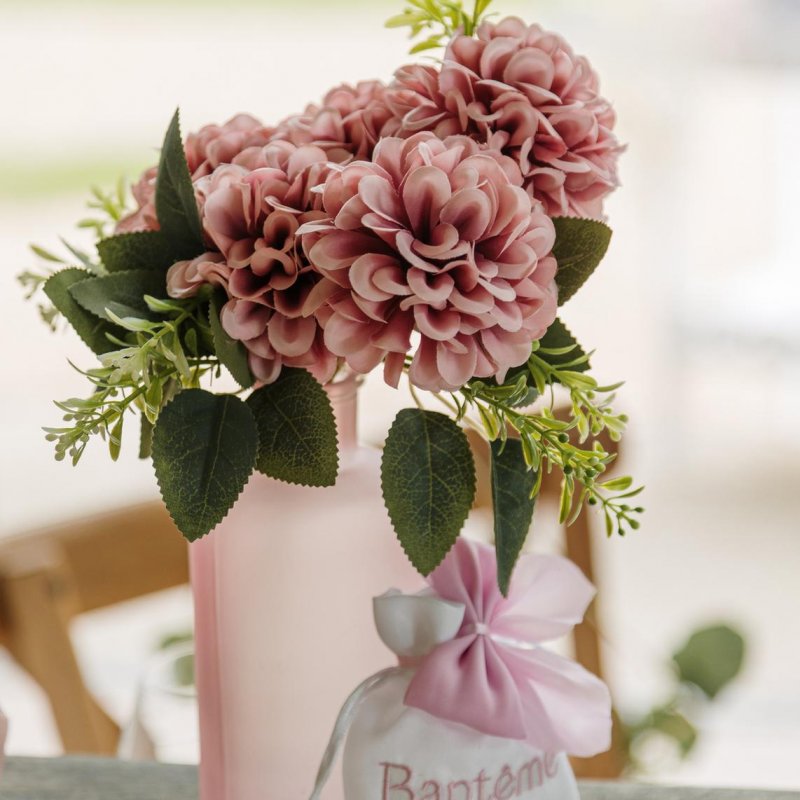 Bouquet de Flores Cravos 28cm Rosa