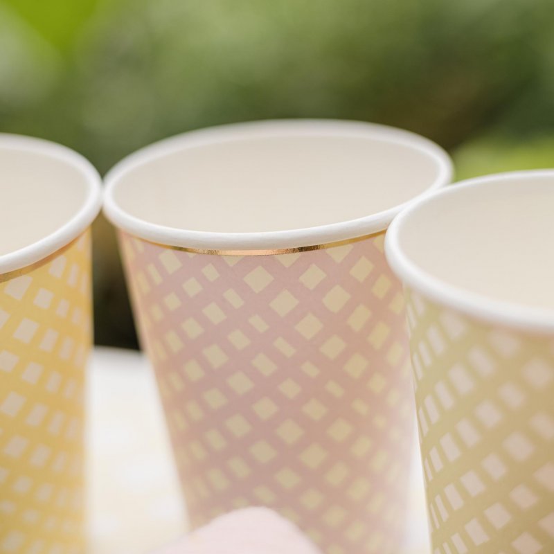 8 Copos 255ml Sortidos Vichy (Margaridas)