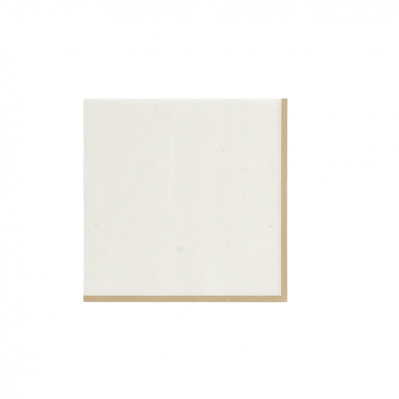 10 Guardanapos 33cm Creme e Camel