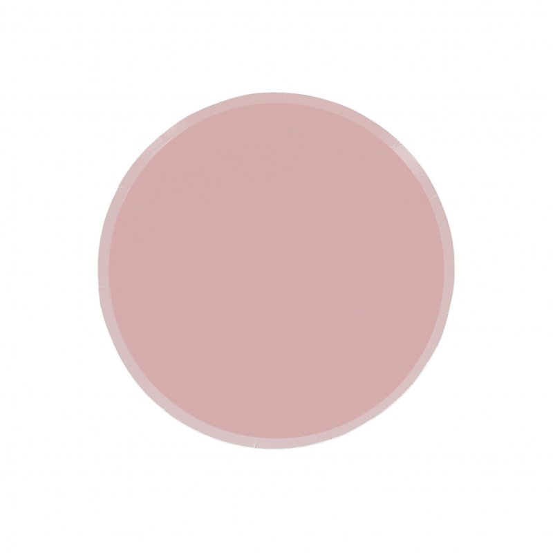 6 Pratos 18cm Rosa e Rosa Pó