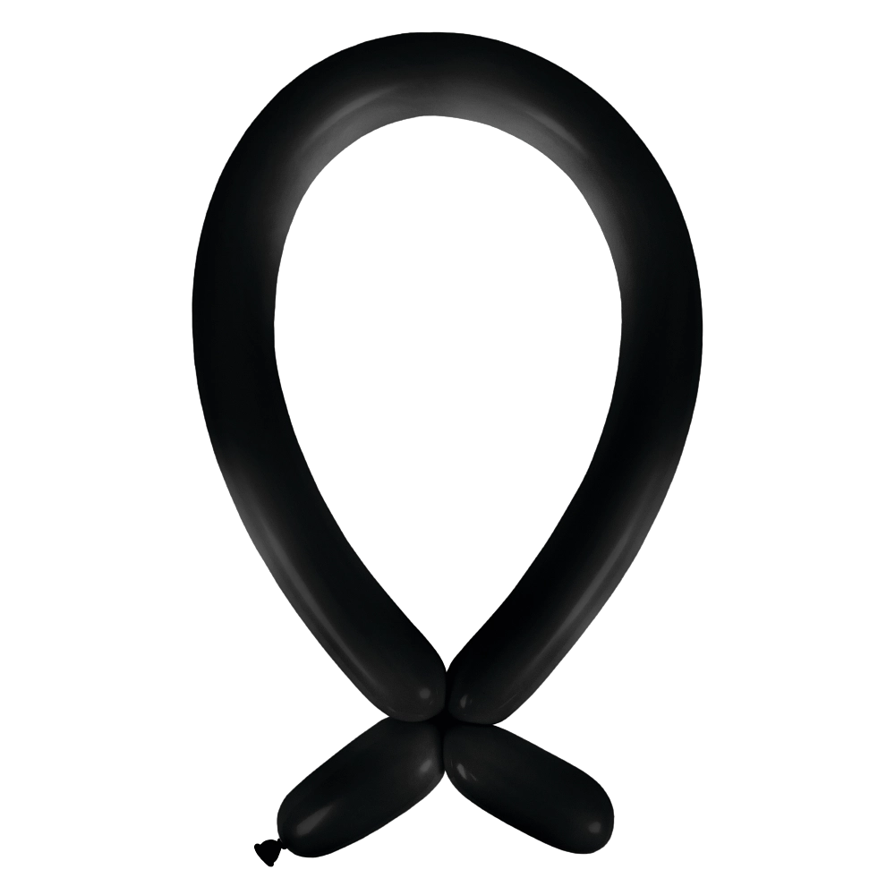 100 Balões latex Modelar 260 Fashion Jet Black