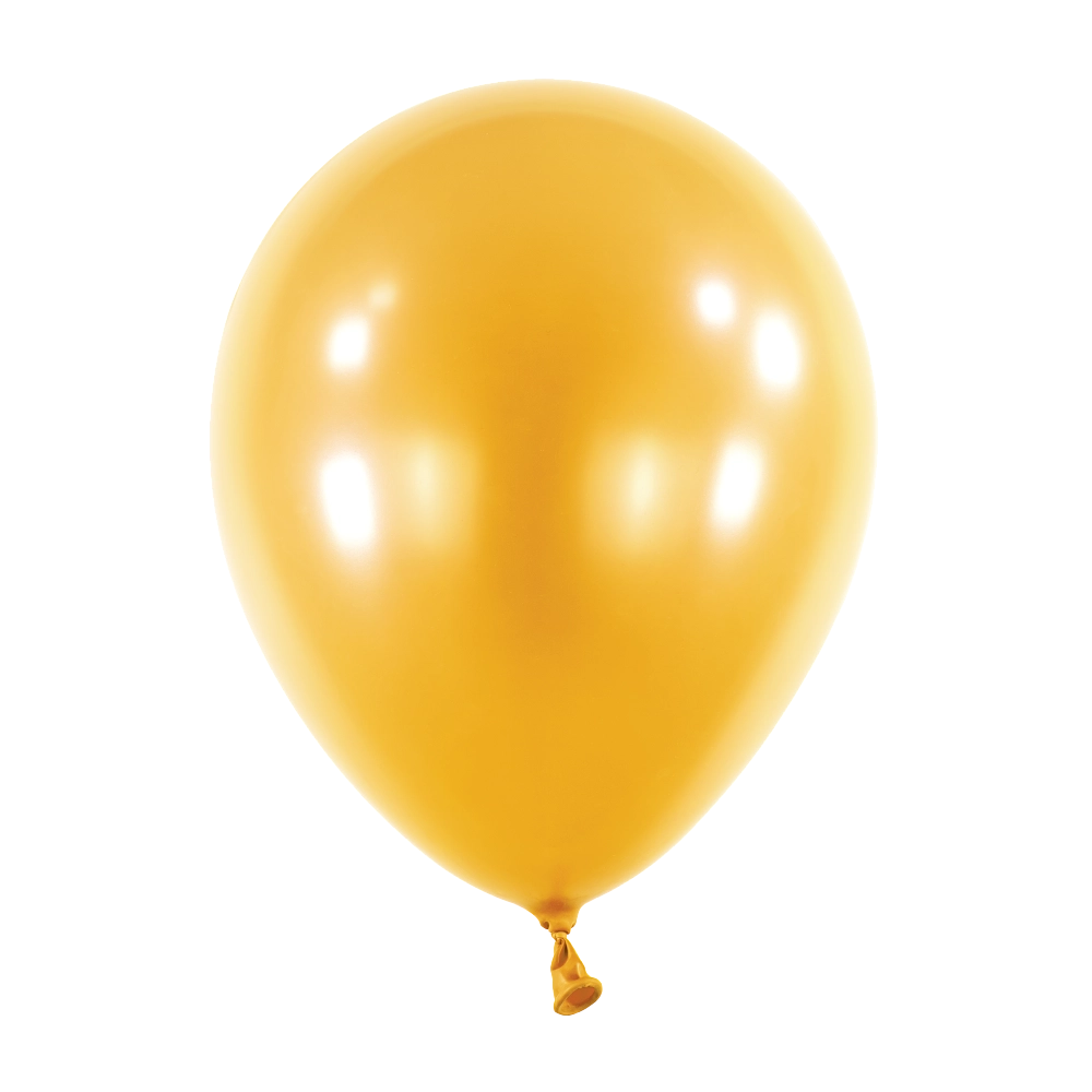 100 Balões latex 5'' (12cm) Pearl Gold