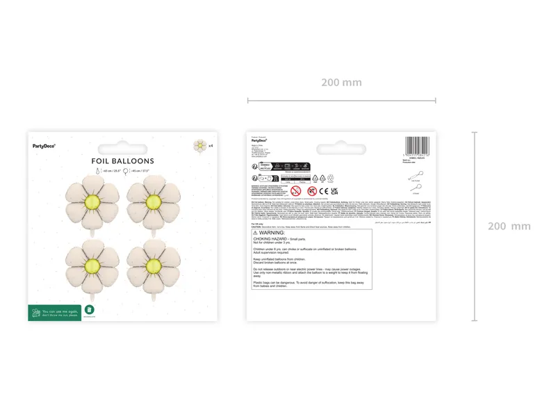 4 Balões para Grinalda Margaridas 65cm