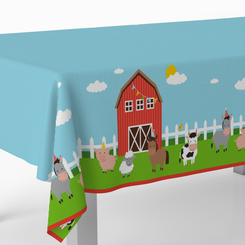 Toalha de mesa 120x180cm Animais da Quinta