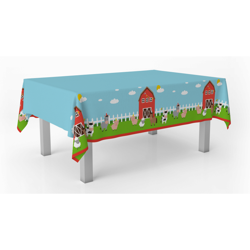 Toalha de mesa 120x180cm Animais da Quinta