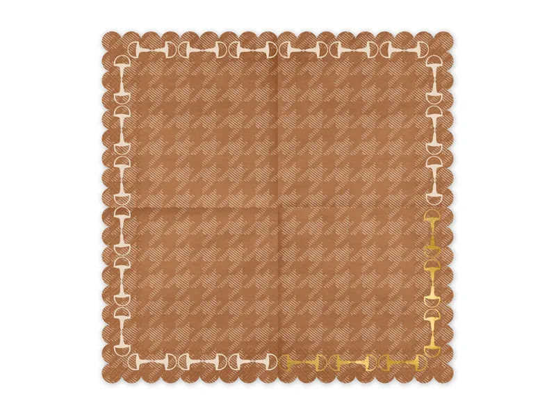 12 Guardanapos 33cm Cavalos