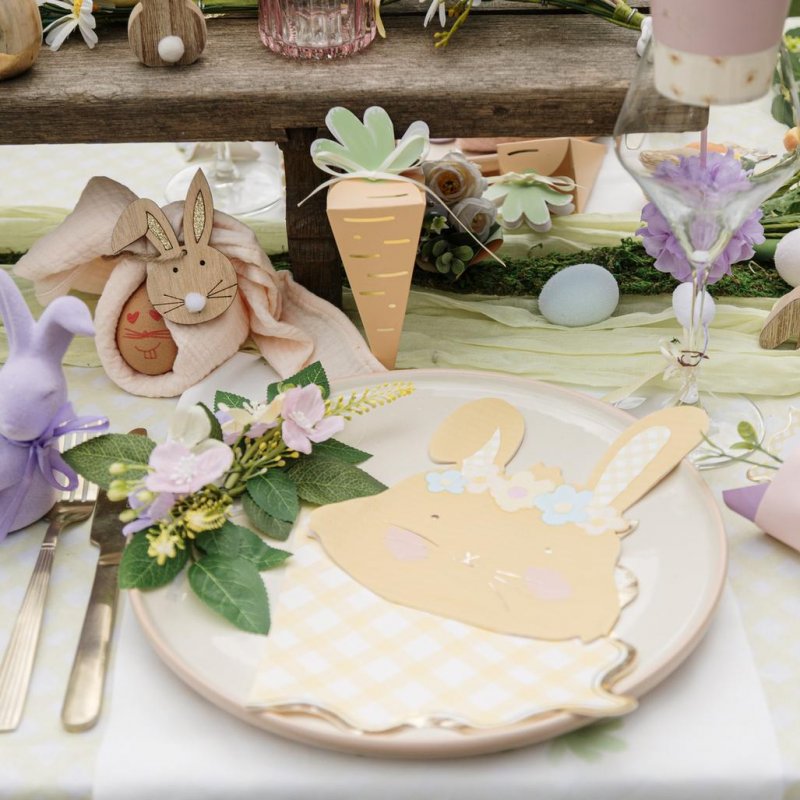 16 Guardanapos 33cm Sortidos Vichy (Margaridas)