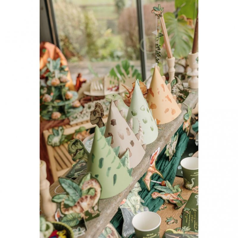 4 Chapéus 13x17,5cm Dinossauros