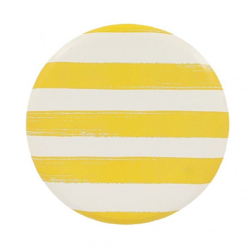 6 Pratos 23cm Mix&Match - Riscas Amarelas