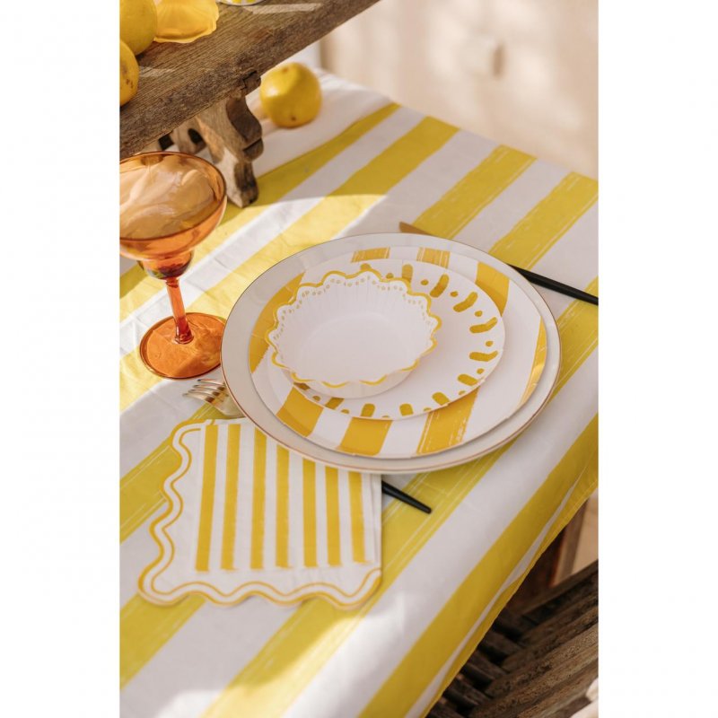 6 Taças 13cm Mix&Match - Riscas Amarelas