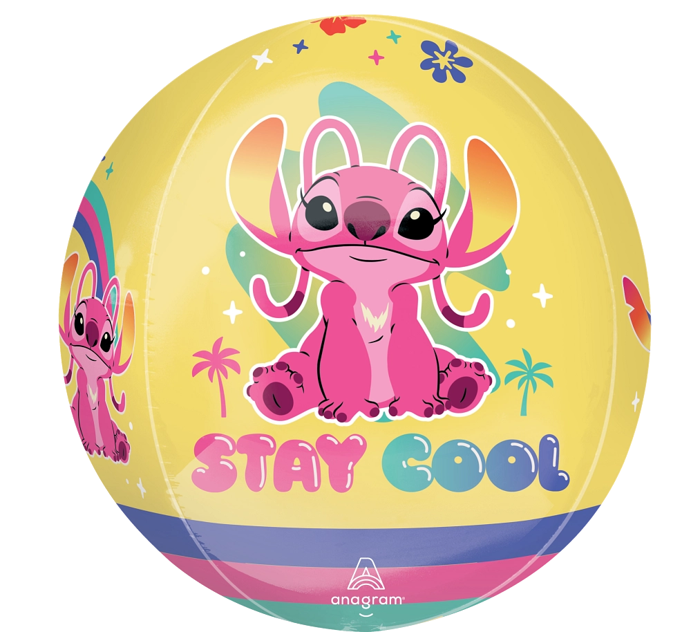 Balão Foil Orbz 38x40cm Stitch & Angel