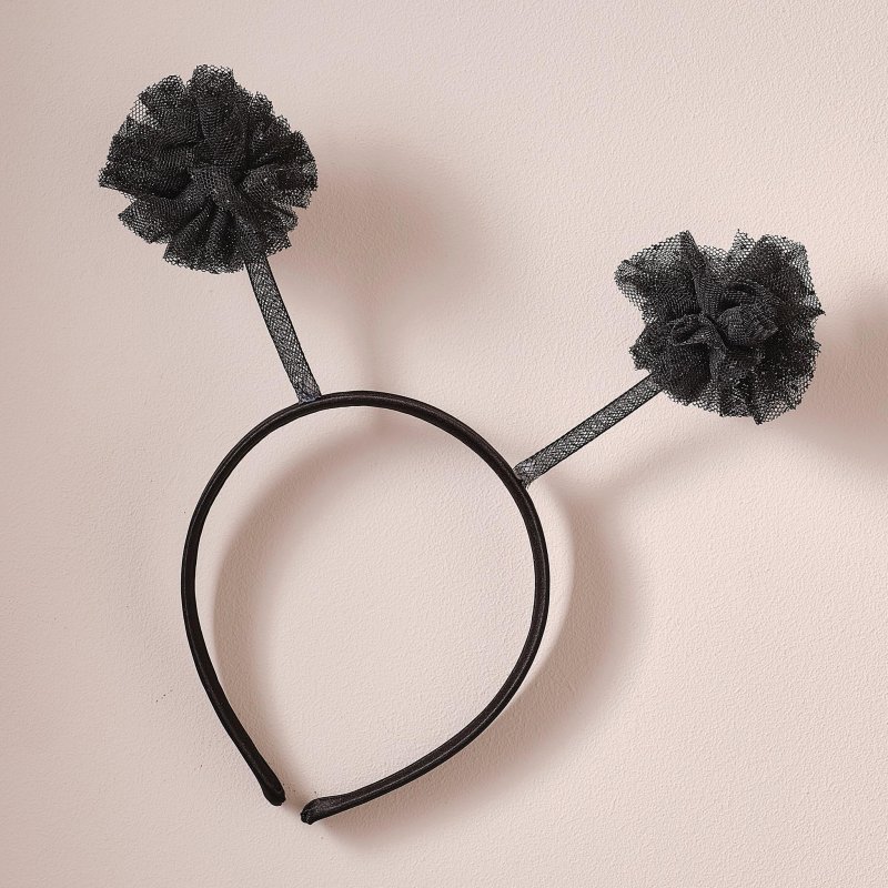 Bandolete Antenas de Abelha com Pompom Preto