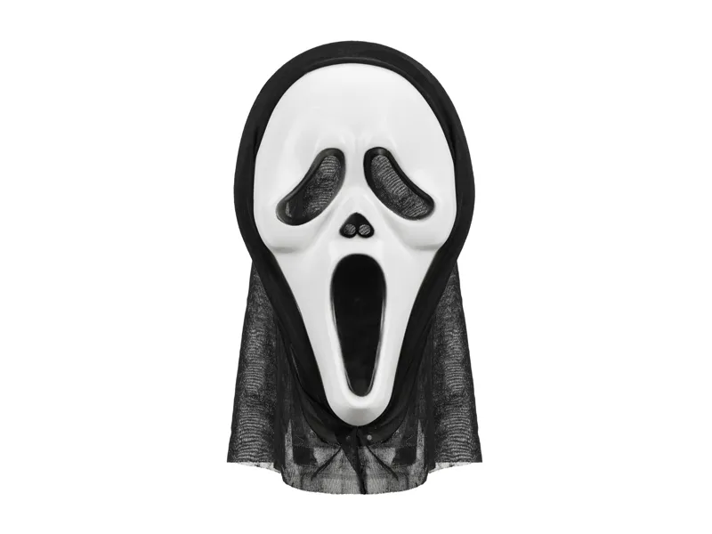 Máscara Halloween 18x31cm Scream com Capuz