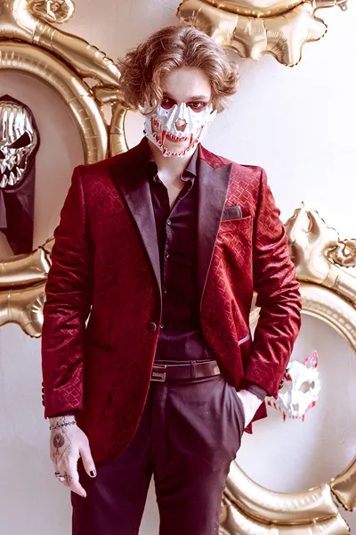 Máscara Halloween 16,5x14cm Caveira