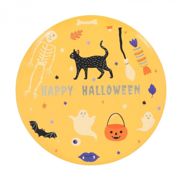 8 Pratos 23cm Sweet Spells Halloween