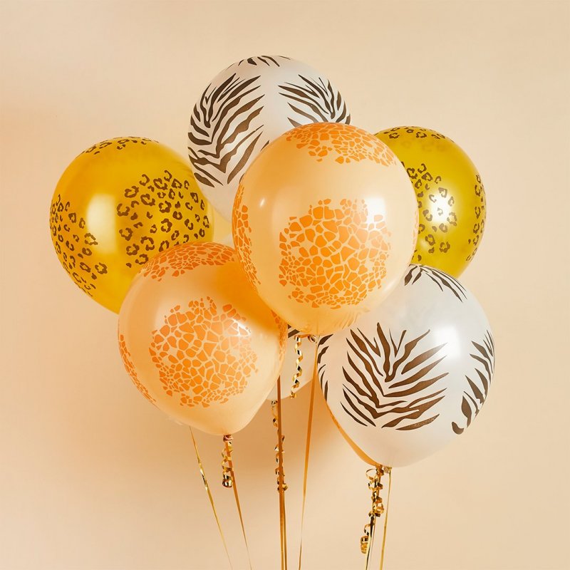 12 Balões Latex 30cm Animal Print