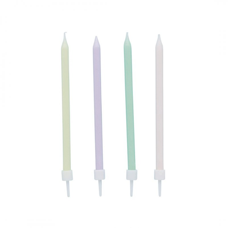12 Velas de Aniversário 9,5cm Pastel