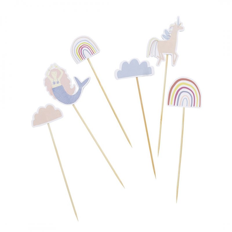 6 Topos de Bolo Rainbow Party