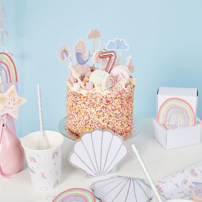 6 Topos de Bolo Rainbow Party
